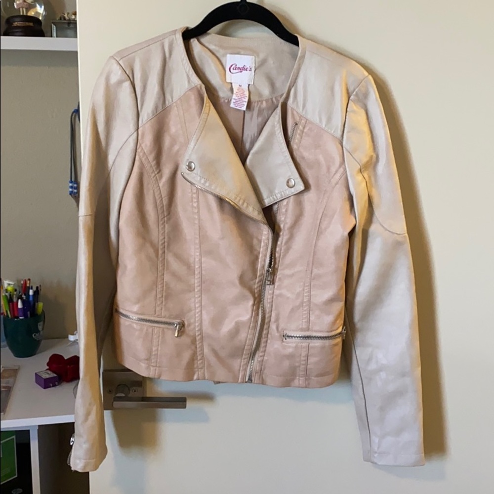 Tan leather jacket